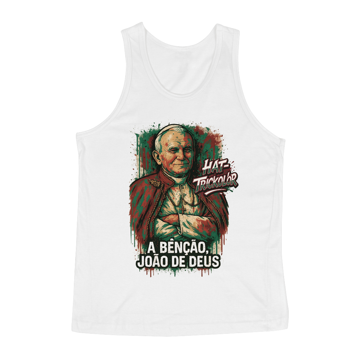 Nome do produto: Regata Masculina João de Deus Hat-Trickolor | Fluminense