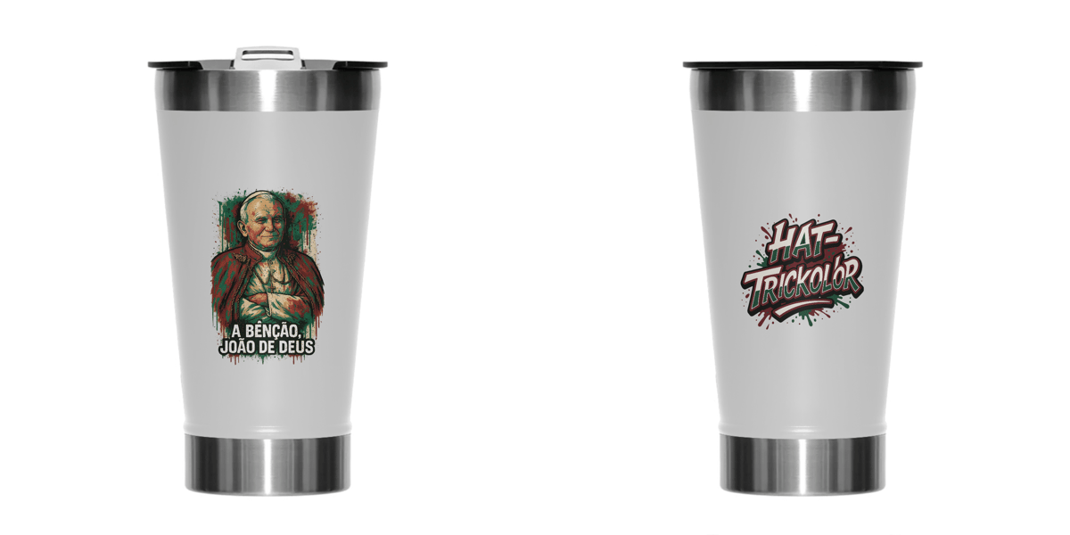 Nome do produto: Copo 473ml João de Deus Hat-Trickolor | Fluminense