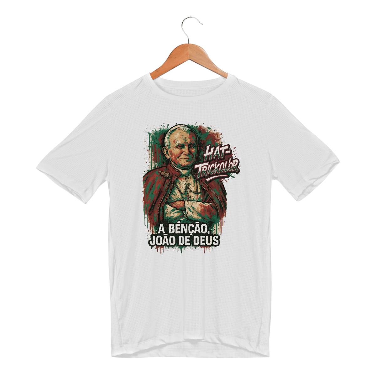 Nome do produto: Camisa Dry Fit Unissex João de Deus Hat-Trickolor | Fluminense 