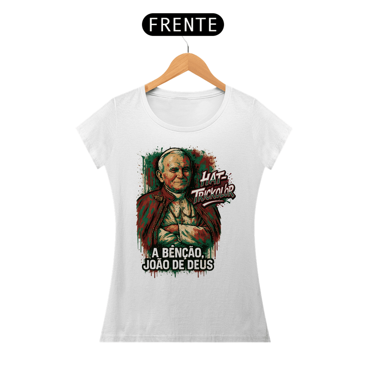 Nome do produto: Camisa Baby Long Feminina João de Deus Hat-Trickolor | Fluminense 
