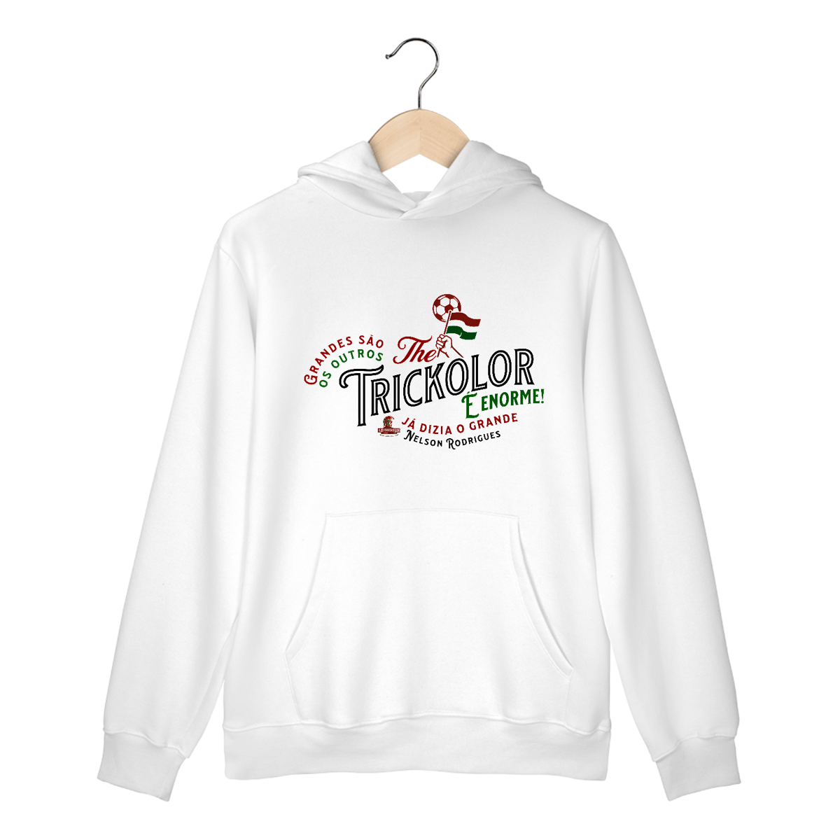 Nome do produto: Moletom Canguru The Trickolor É Enorme Hat-Trickolor | Fluminense 