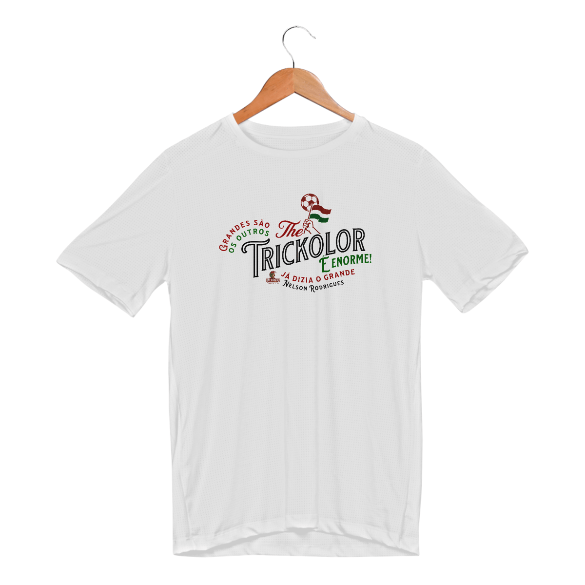 Nome do produto: Camisa Dry Fit Unissex The Trickolor É Enorme Hat-Trickolor | Fluminense 