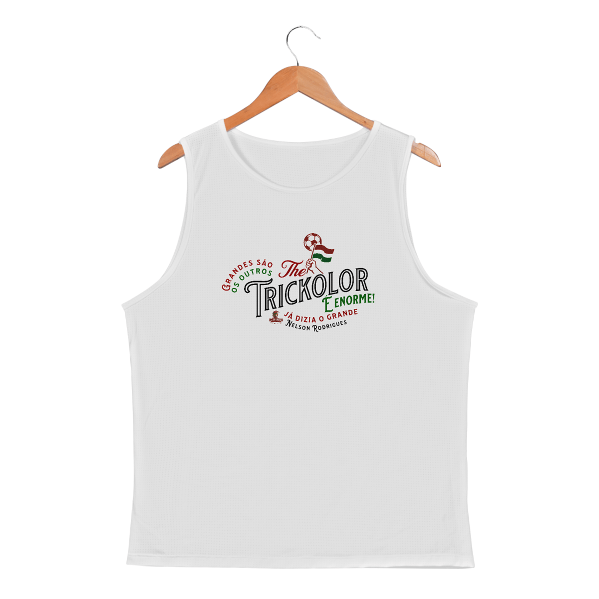 Nome do produto: Regata Dry Fit Masculina The Trickolor É Enorme Hat-Trickolor | Fluminense 