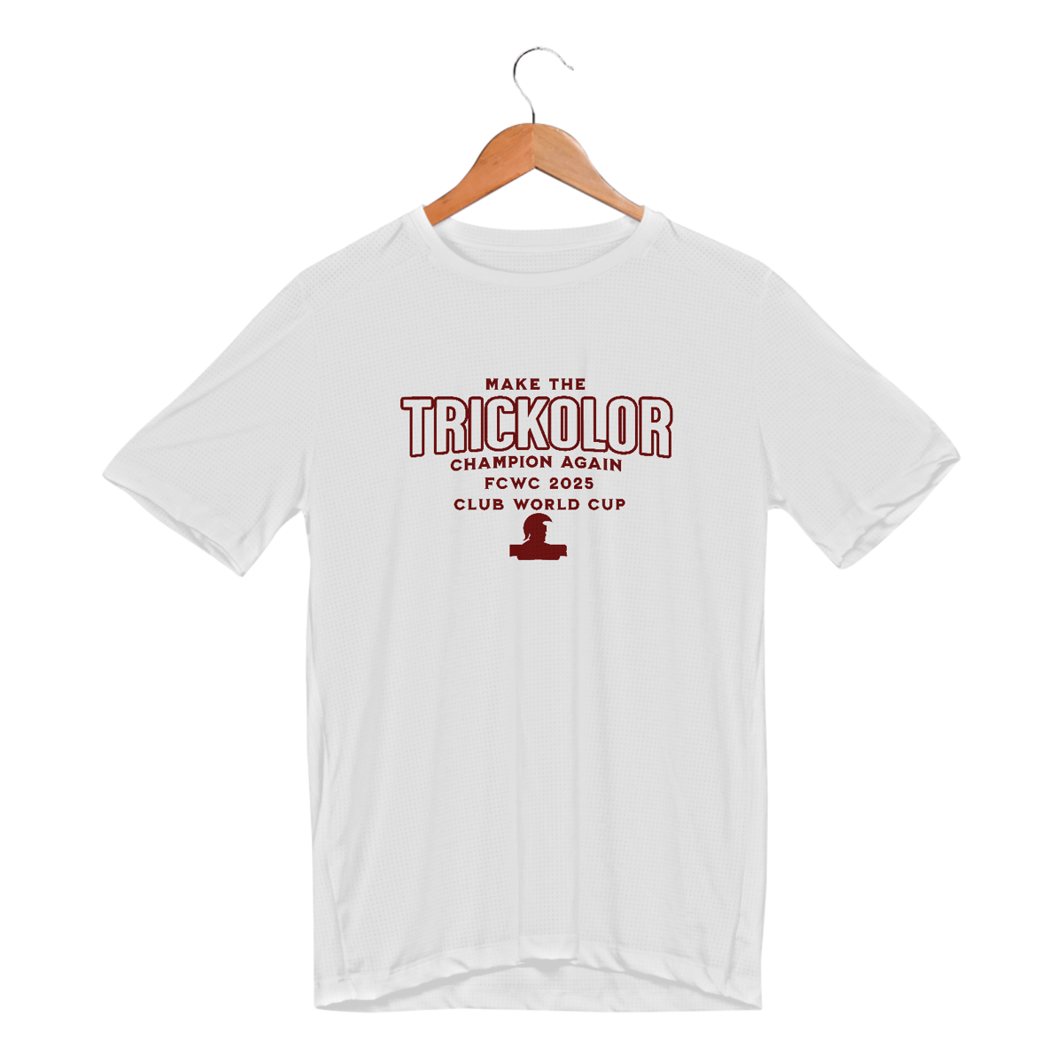 Nome do produto: Camisa Dry Fit Unissex Make The Trickolor Champion Again Hat-Trickolor | Fluminense