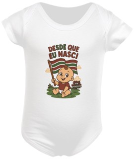 Nome do produto Body Baby Unissex Desde Que eu Nasci 2 Hat-Trickolor | Fluminense