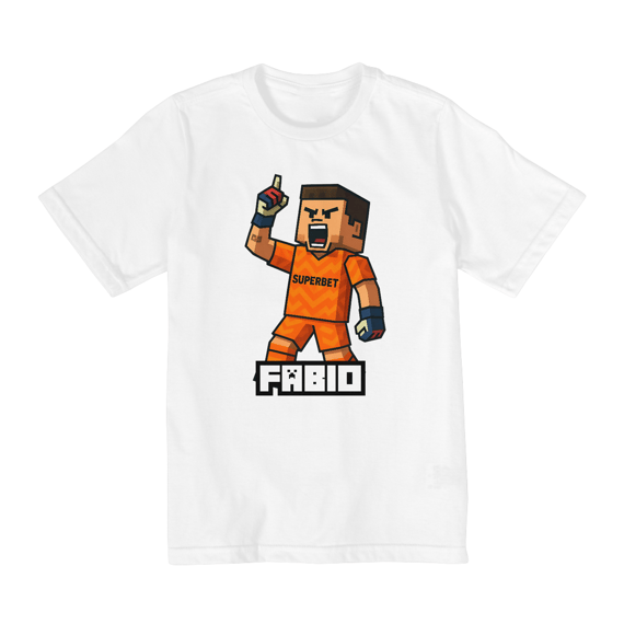 Camisa Infantil Unissex Fábio Minecraft Hat-Trickolor | Fluminense