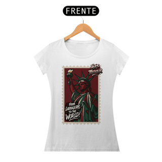 Nome do produto Camisa Baby Long Feminina From Laranjeiras To The World Hat-Trickolor | Fluminense