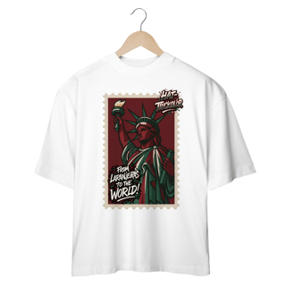 Nome do produto Camisa OversizedUnissex From Laranjeiras To The World Hat-Trickolor | Fluminense