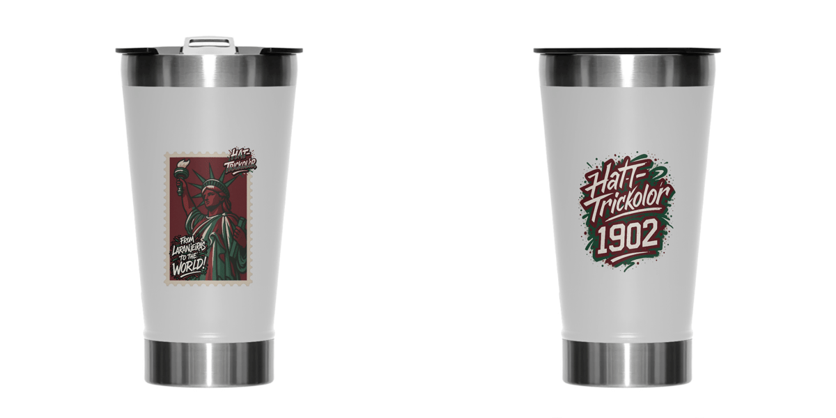 Nome do produto: Copo Térmico 473ml From Laranjeiras To The World Hat-Trickolor | Fluminense