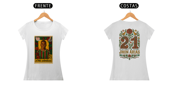 Camisa Baby Long Pelé Colombiano Kahlo Style Hat-Trickolor | Fluminense