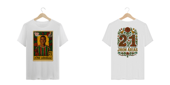 Camisa Unissex Plus Size Pelé Colombiano Kahlo Style Hat-Trickolor | Fluminense