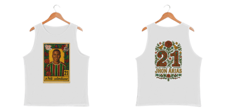 Nome do produto Regata Dry Fit Masculina Pelé Colombiano Kahlo Style Hat-Trickolor | Fluminense