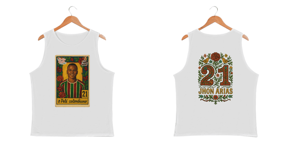 Regata Dry Fit Masculina Pelé Colombiano Kahlo Style Hat-Trickolor | Fluminense