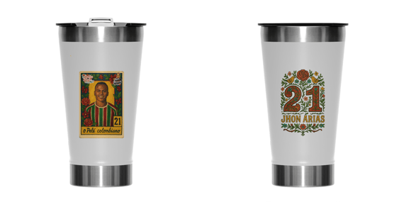 Copo Térmico 473ml Pelé Colombiano Kahlo Style Hat-Trickolor | Fluminense