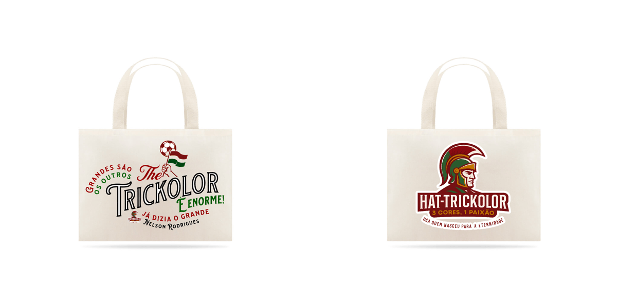 Nome do produto: Ecobag The Trickolor É Enorme Hat-Trickolor | Fluminense 