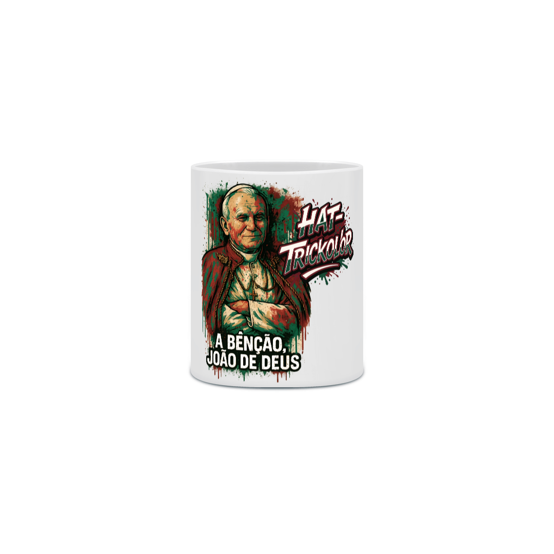 Nome do produto: Caneca 323ml João de Deus Hat-Trickolor | Fluminense