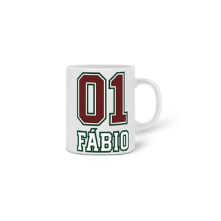 Nome do produto Caneca 323ml Fábio De Outro Mundo Hat-Trickolor | Fluminense