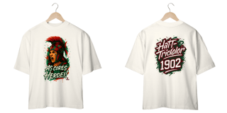Nome do produto Camisa Oversized Unissex As Cores que Herdei Guerreira Hat-Trickolor | Fluminense