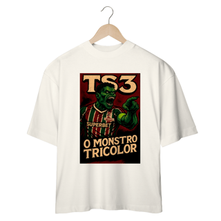 Nome do produto Camisa Oversized Unissex TS3 O Monstro Hat-Trickolor | Fluminense