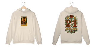 Nome do produto Moletom Canguru Pelé Colombiano Kahlo Style Hat-Trickolor | Fluminense