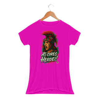 Nome do produto Camisa Feminina Dryfit Baby Long As Cores que Herdei Guerreira Hat-Trickolor | Fluminense