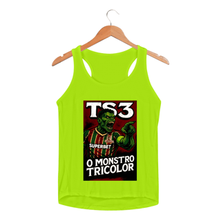 Nome do produto Regata Dry Fit Feminina TS3 O Monstro Hat-Trickolor | Fluminense