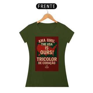 Nome do produto Camisa Feminina The USA Is Ours Hat-Trickolor | Fluminense