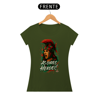 Nome do produto Camisa Feminina Baby Long As Cores que Herdei Guerreira Hat-Trickolor | Fluminense