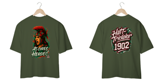 Nome do produto Camisa Oversized Unissex As Cores que Herdei Guerreira Hat-Trickolor | Fluminense