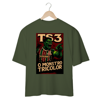 Nome do produto Camisa Oversized Unissex TS3 O Monstro Hat-Trickolor | Fluminense