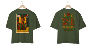 Nome do produto Camisa Oversized Unissex Kahlo Style Pelé Colombiano Hat-Trickolor Fluminense 