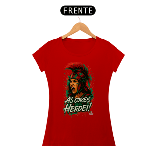 Nome do produto Camisa Feminina Baby Long As Cores que Herdei Guerreira Hat-Trickolor | Fluminense