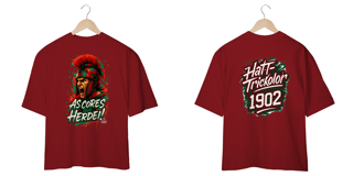 Nome do produto Camisa Oversized Unissex As Cores que Herdei Guerreiro Hat-Trickolor | Fluminense