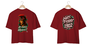Nome do produto Camisa Oversized Unissex As Cores que Herdei Guerreira Hat-Trickolor | Fluminense