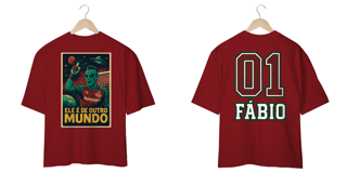 Nome do produto Camisa Oversized Unissex Camisa Dry Fit Unissex Fábio De Outro Mundo Hat-Trickolor | Fluminense