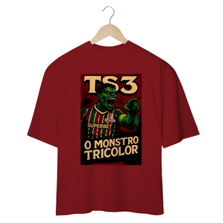 Nome do produto Camisa Oversized Unissex TS3 O Monstro Hat-Trickolor | Fluminense