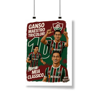 Nome do produto Pôster Ganso Hat-Trickolor Fluminense
