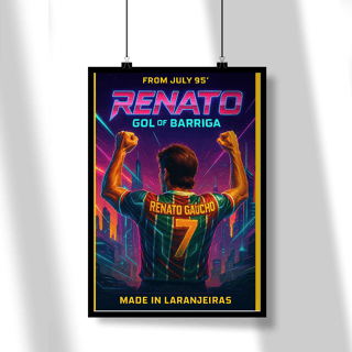 Nome do produto Pôster Renato Gol of Barriga Hat-Trickolor Fluminense