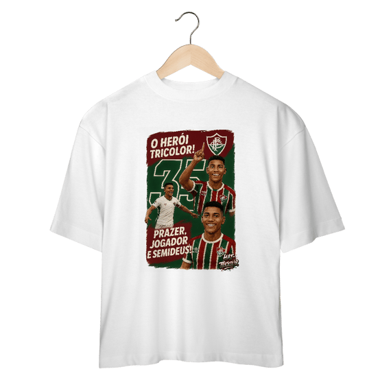 Camisa Oversized Unissex Hércules Hat-Trickolor Fluminense