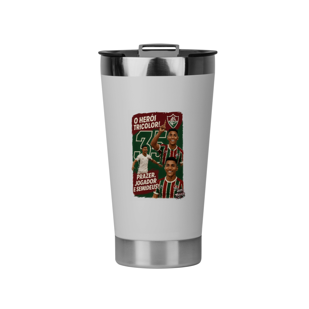 Nome do produto: Copo 473ml Hércules Hat-Trickolor Fluminense