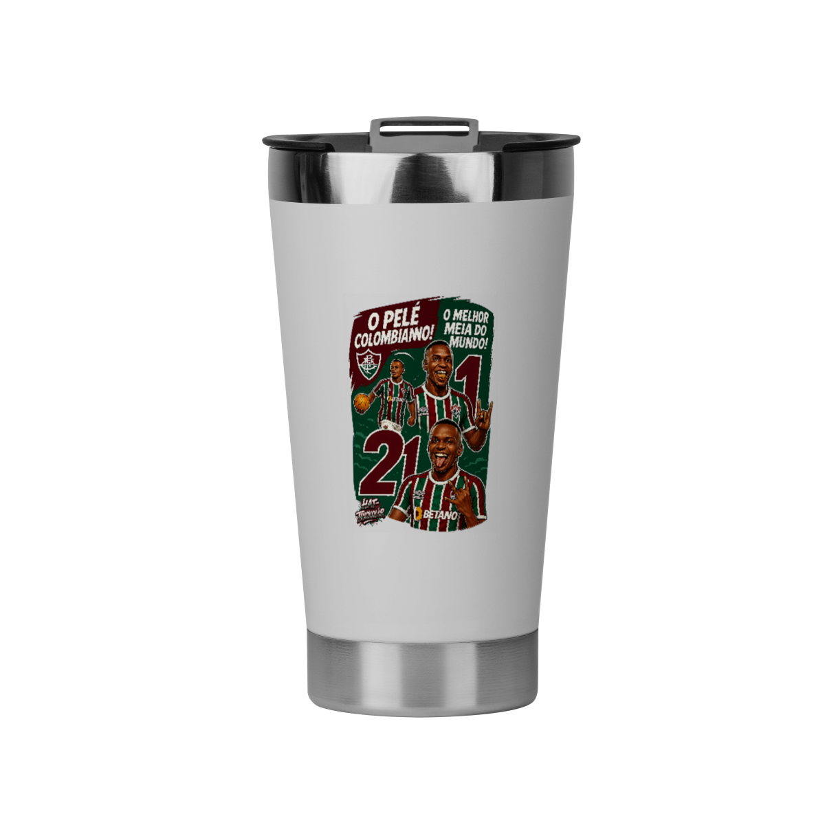 Nome do produto: Copo 473ml Árias Hat-Trickolor Fluminense