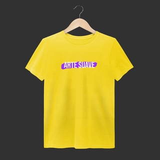 Nome do produto Camiseta Estonada - Arte suave faixa roxa