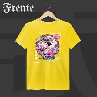 Nome do produto Camiseta Estonada - Geisha no Sakura | Arte no peito