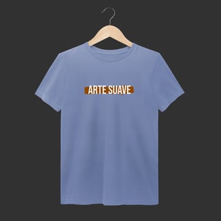 Nome do produto Camiseta Estonada - Arte suave faixa marrom