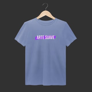 Nome do produto Camiseta Estonada - Arte suave faixa roxa