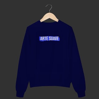 Nome do produto Moletom Fechado - Arte suave faixa azul