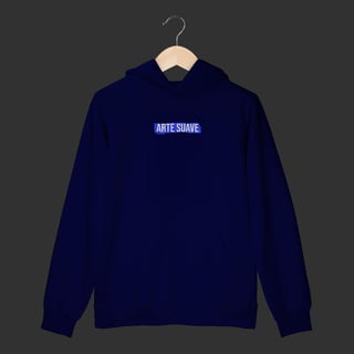 Nome do produto Moletom Canguru - Arte suave faixa azul