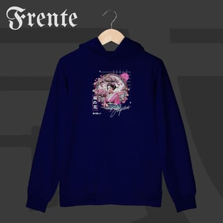 Nome do produto Moleton Ganguru - Geisha no Sakura | Arte no peito