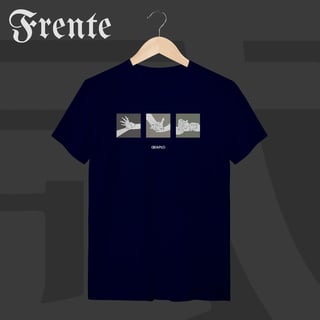 Nome do produto Camiseta T-shirt - Mão de vaca | Arte no peito
