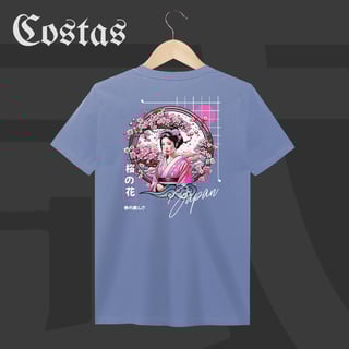Nome do produto Camiseta Estonada - Geisha no Sakura | Arte nas costas